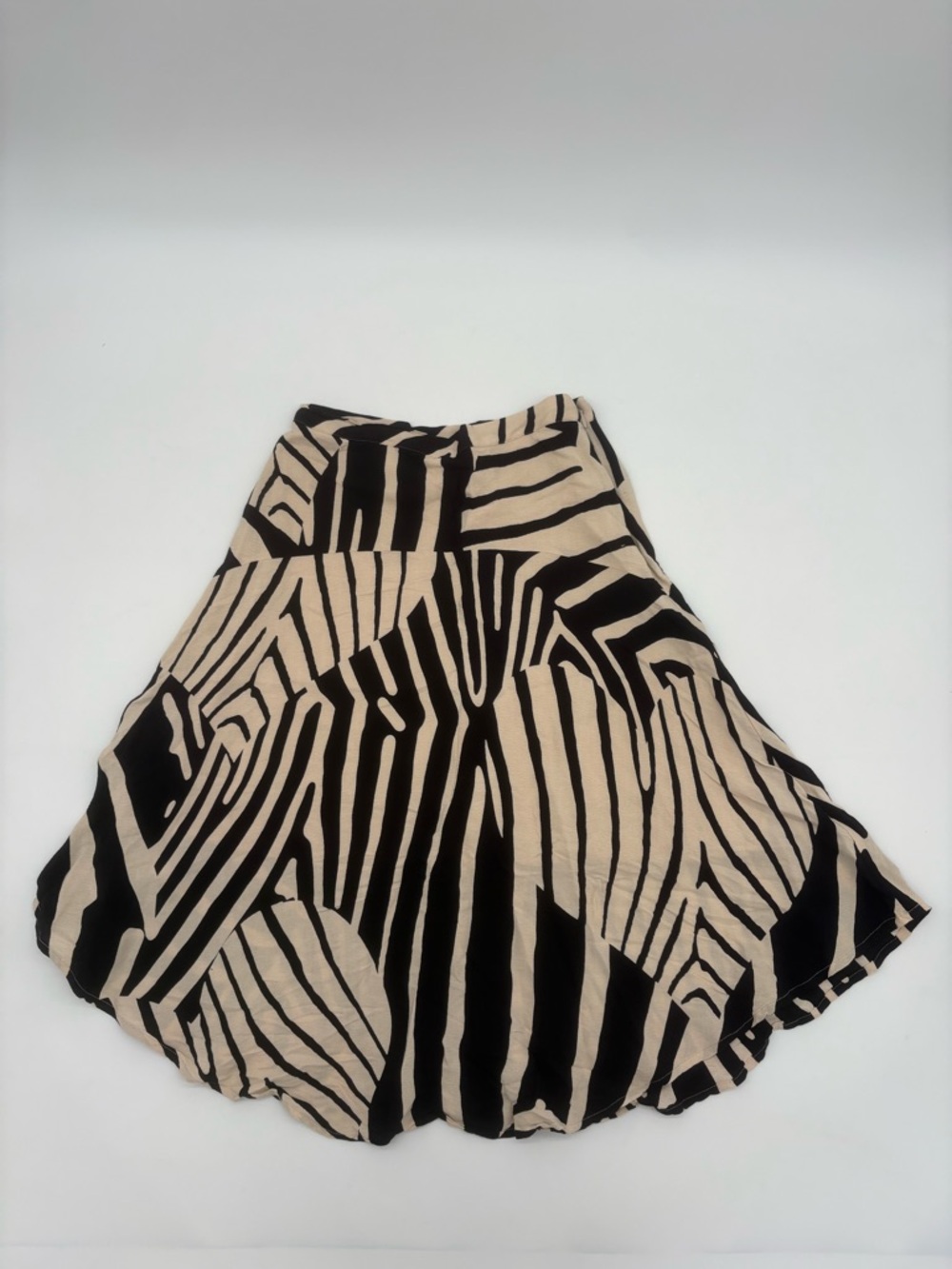Maeve Black and Tan Flared Skirt